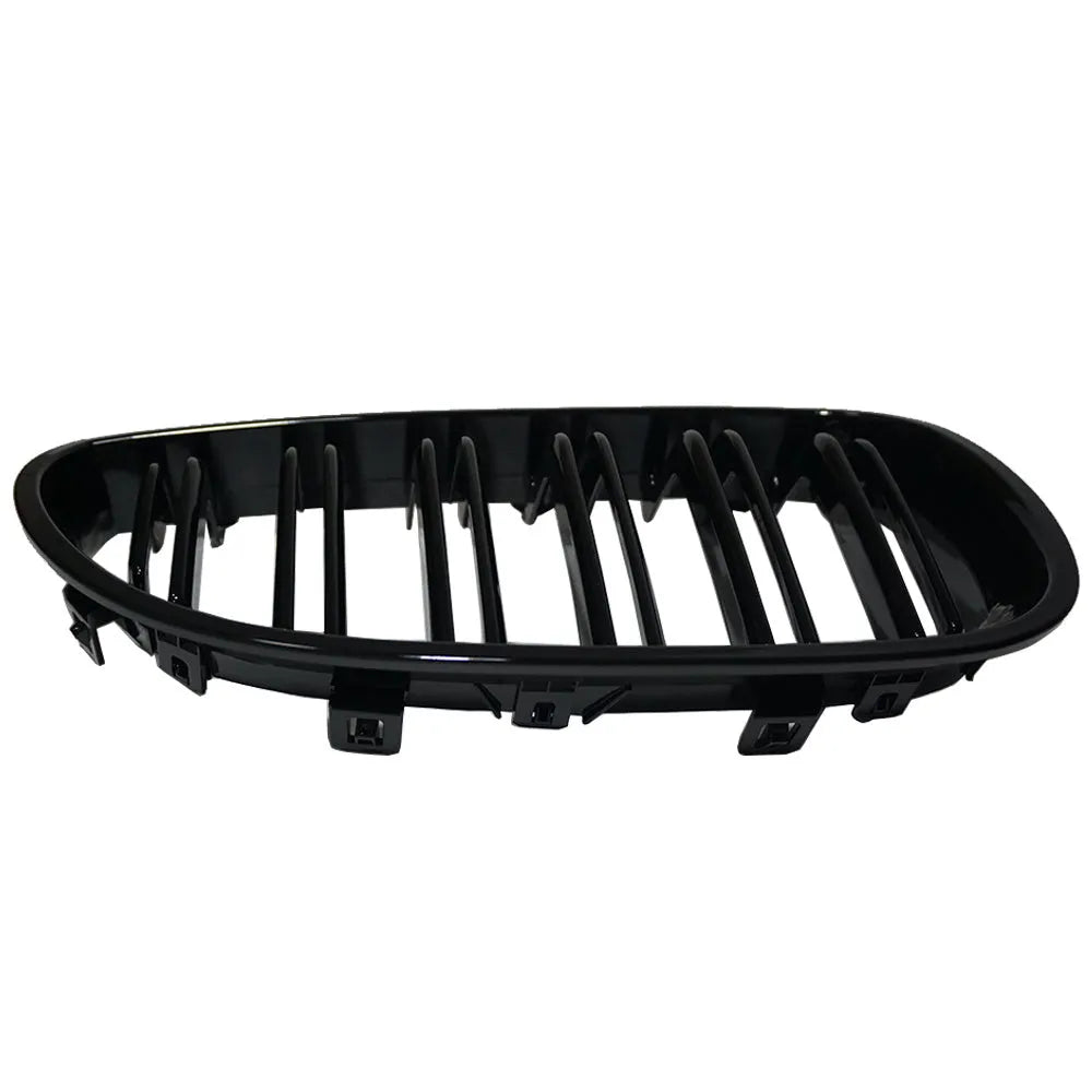 ABS carbon fibre style front grille for BMW 5-Series E60 E66 models, two-piece set