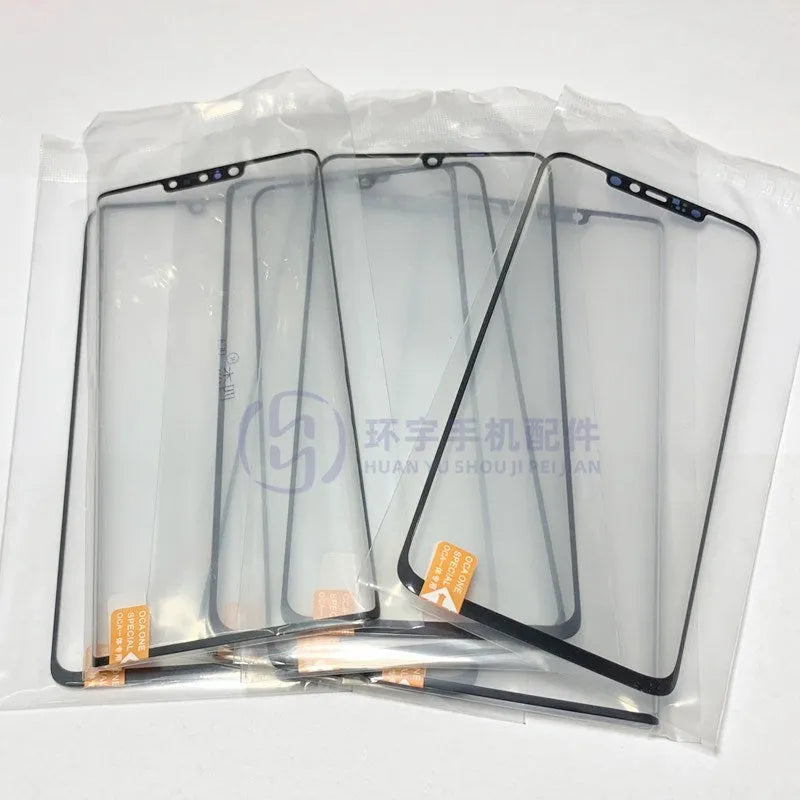 OnePlus 7 Pro glass touch screen replacement with logo and OCA adhesive
