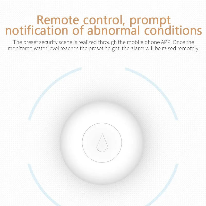 Zigbee wireless water leak sensor for smart homes with FCCID/CE certification