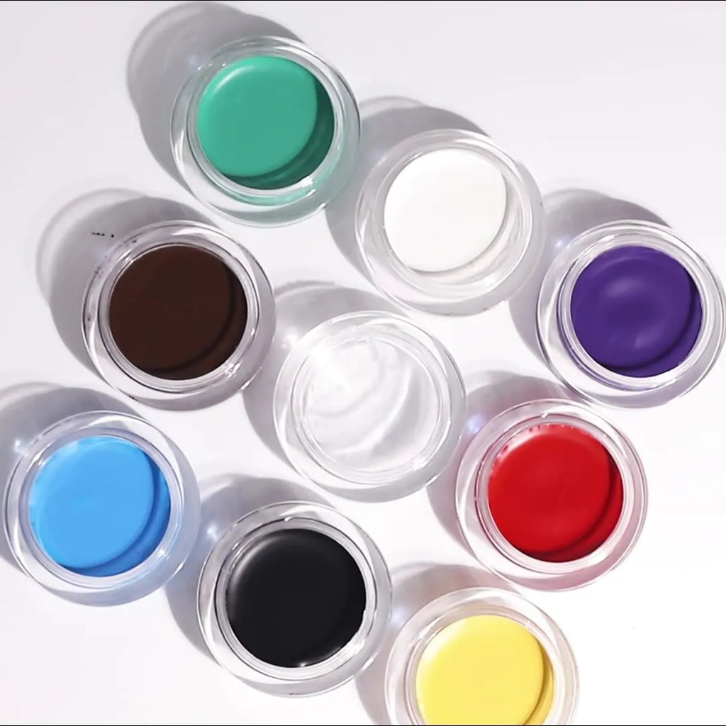 Waterproof 2-in-1 eyebrow wax and brow cream set with 4.3g each and eight colour options