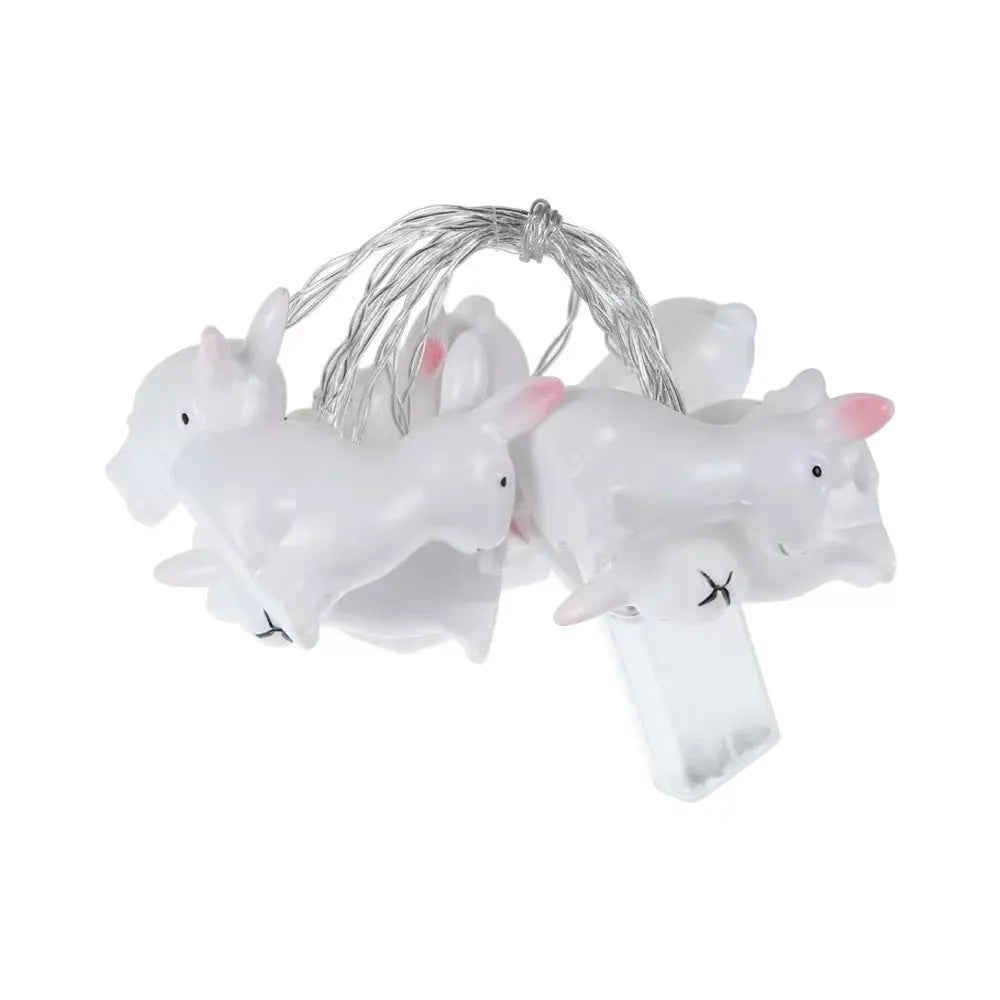 Easter plastic egg lamp 1.5M 10-lamp warm white light string with Cross or Smile design