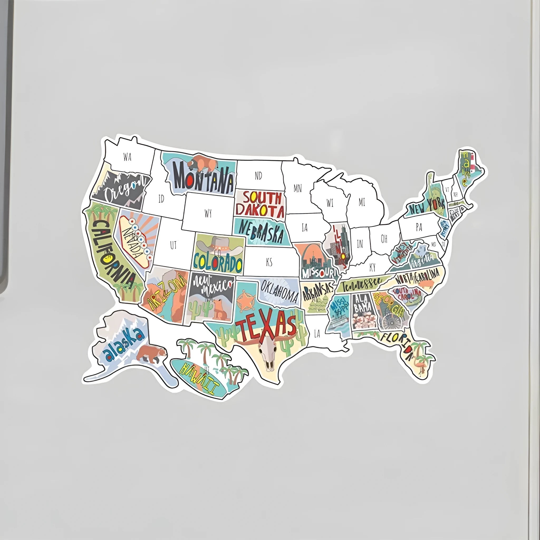 Travel-themed car body sticker set with letter stickers and white background map for vehicle decoration
