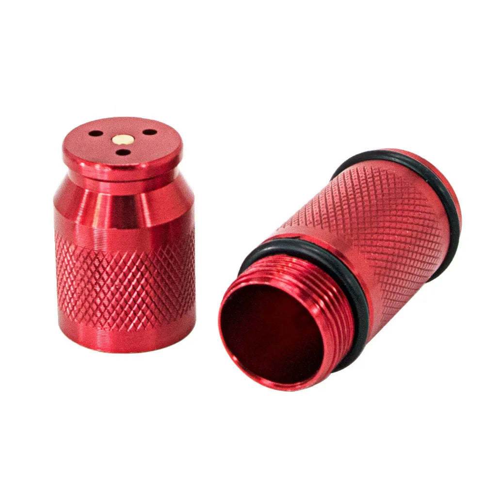 Cylindrical metal cream soda bomb opener in black, red, gold, blue, green, or silver with windproof function