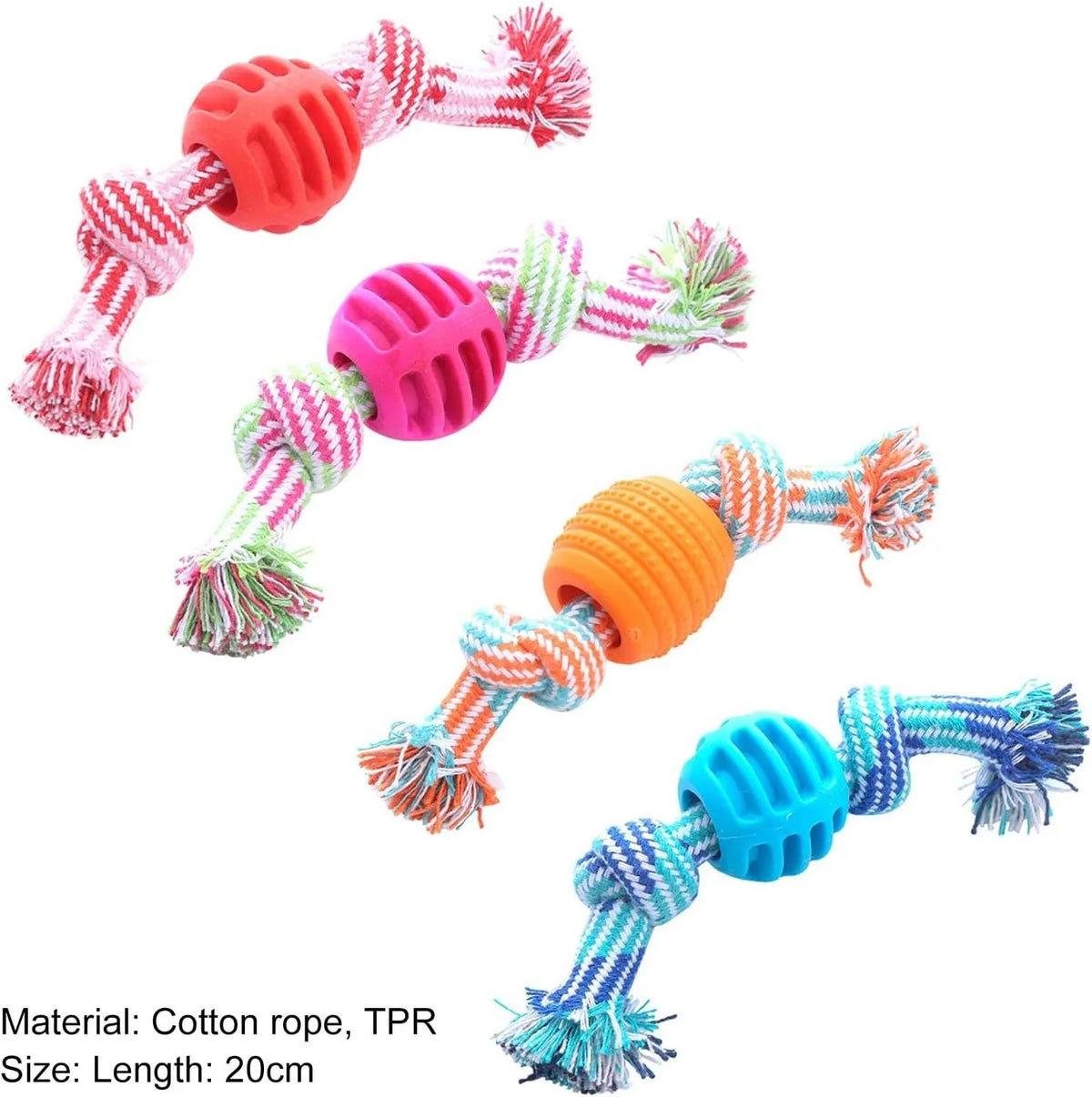 Blue dog chew toy with rope texture for cleaning teeth and oral health.