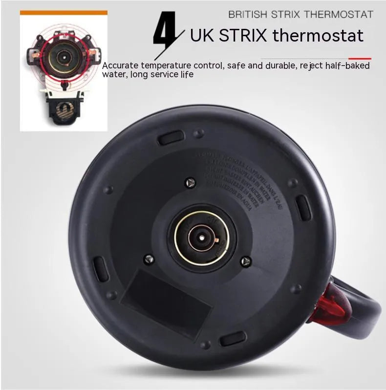 Stainless steel automatic constant temperature kettle in gold colour with touch control panel