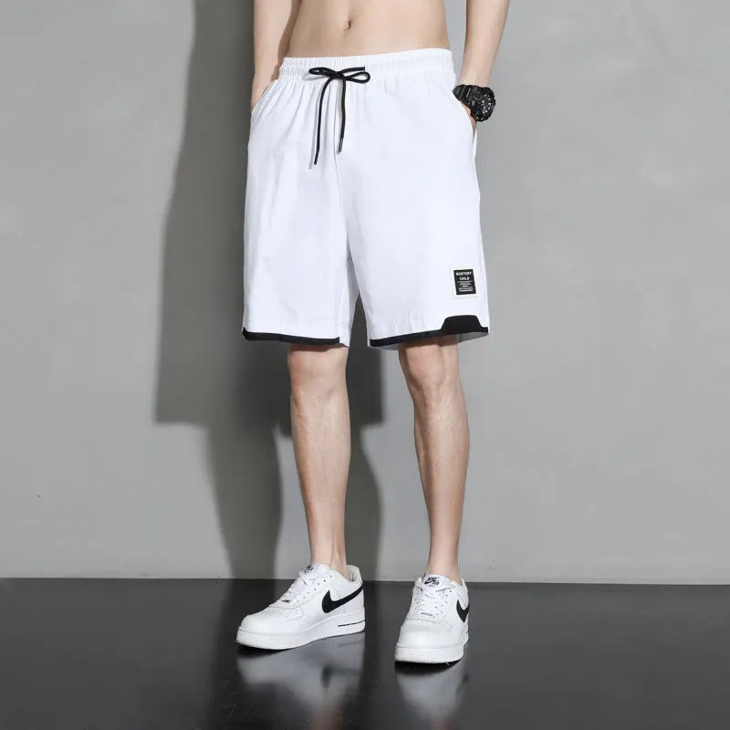 Cotton shorts for boys in plus sizes, available in black, khaki, and white.
