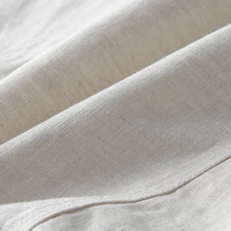 Men's casual linen suit jacket in loose fit with long sleeves available in five colours