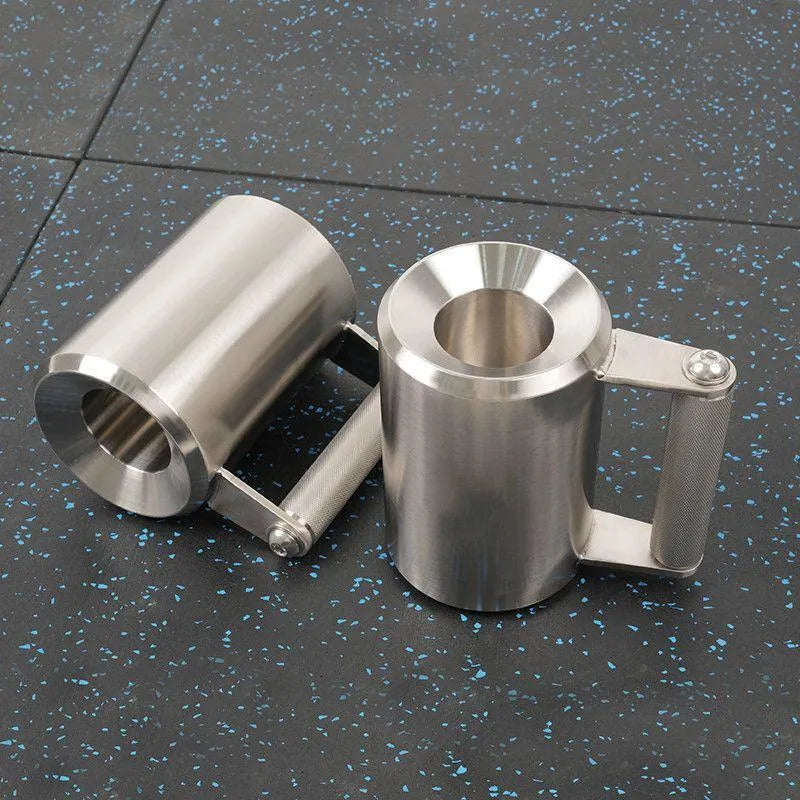 Silver stainless steel 8kg dumbbell cup weight for barbell training