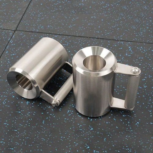 Silver stainless steel 8kg dumbbell cup weight for barbell training