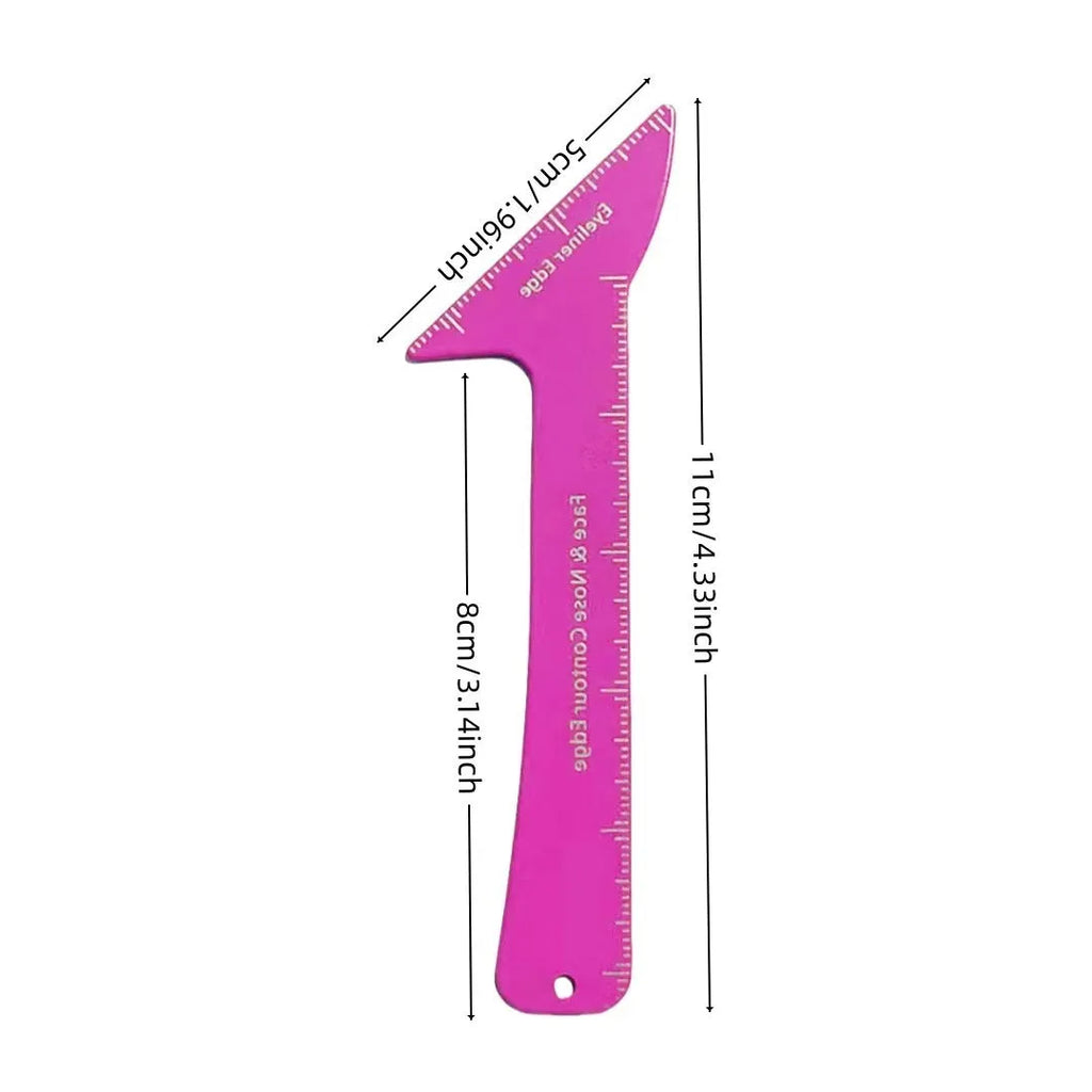 3-in-1 reusable eyeliner stencil tool for hooded eyes with winged liner, eyebrow, and face contour guides