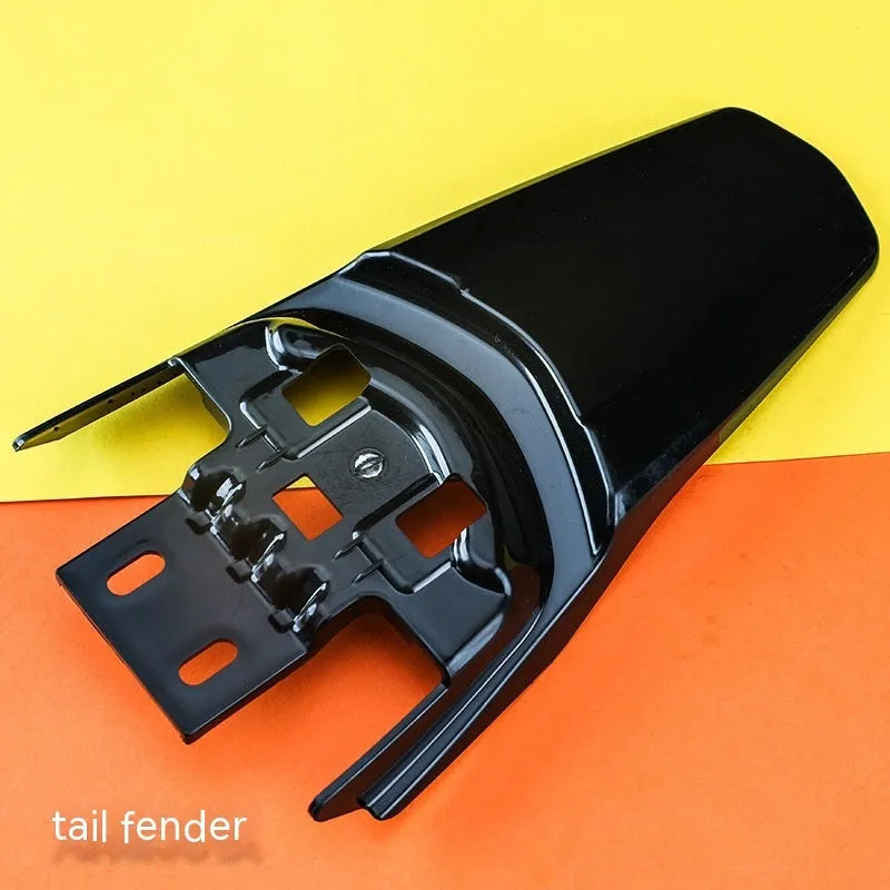 Carbon fibre lengthened rear mudguard and inner plate kit for Light Bee electric off-road bicycle.