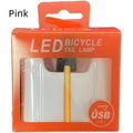 USB charging waterproof bicycle taillight in five colour options for night riding safety