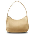 Retro-style waterproof PU leather shoulder bag in apricot colour
