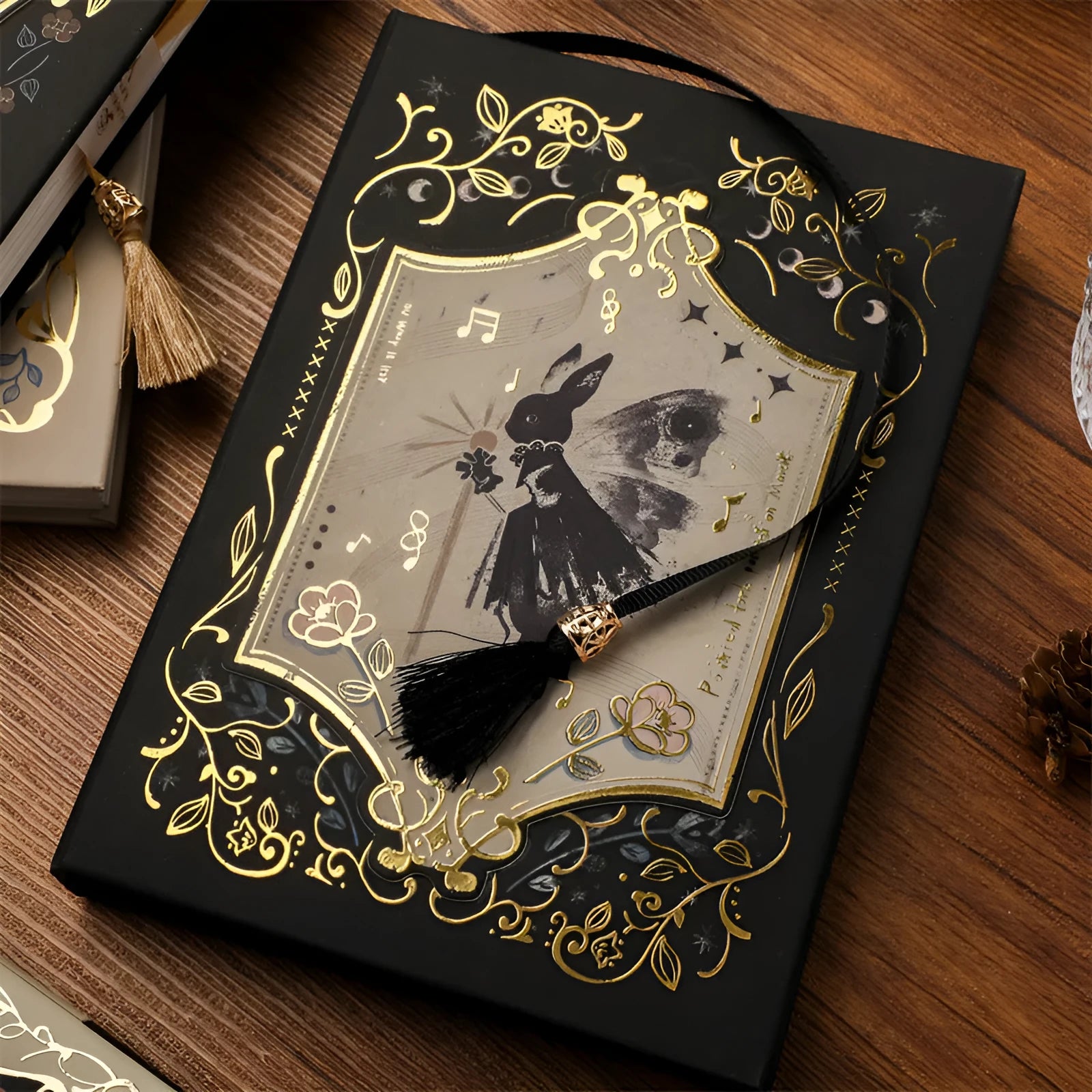 Retro Gothic style A5 notebook with animal and nature themed cover designs