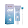 Tongue cleaning gel tube and brush for oral hygiene with mint formula