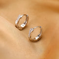 Geometric hemp rope design earclip earrings in gold and silver copper colours