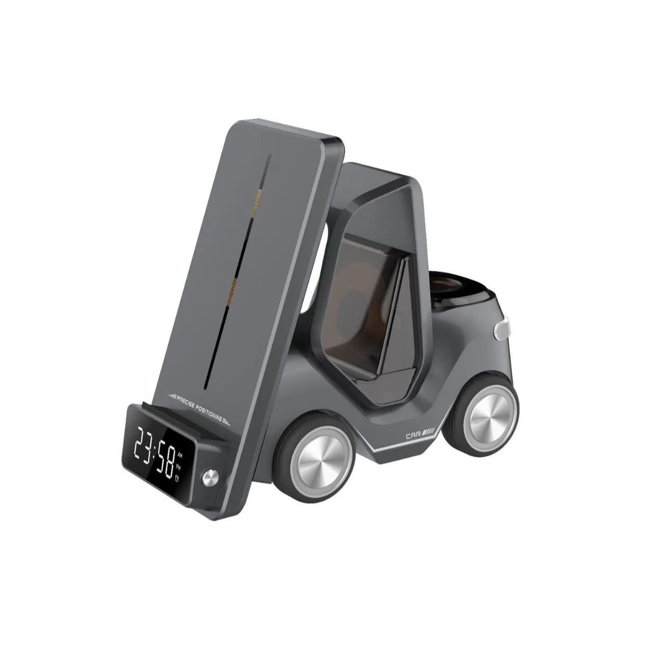 Wireless charging bracket with 15W fast charging in grey, orange, white and yellow colours