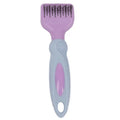 Stainless steel dog comb with knot knife measuring 170mm in pink and purple colour options