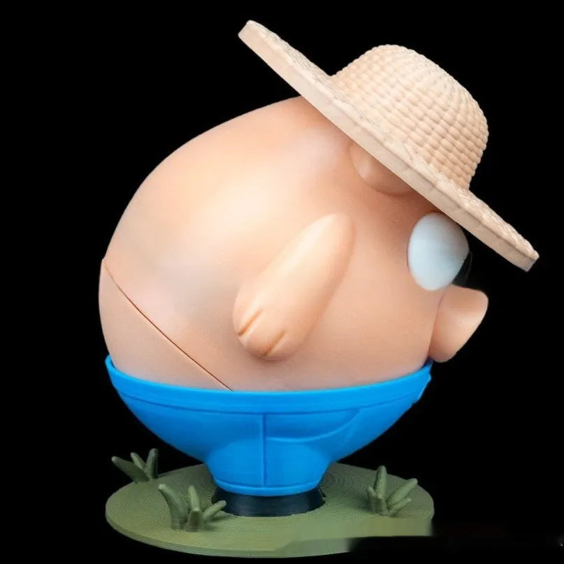 Creative farm animal plastic coin bank in pink colour measuring 17 x 11 x 11.7 cm