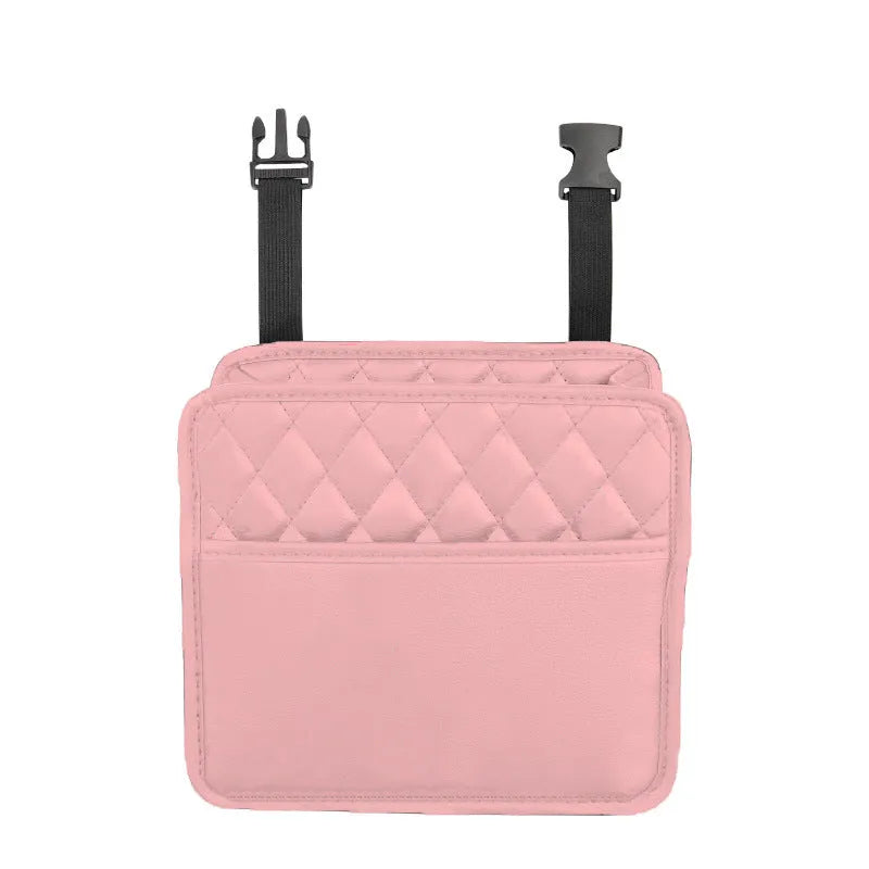 Leather hanging storage bag for car interior organisation in multiple colours