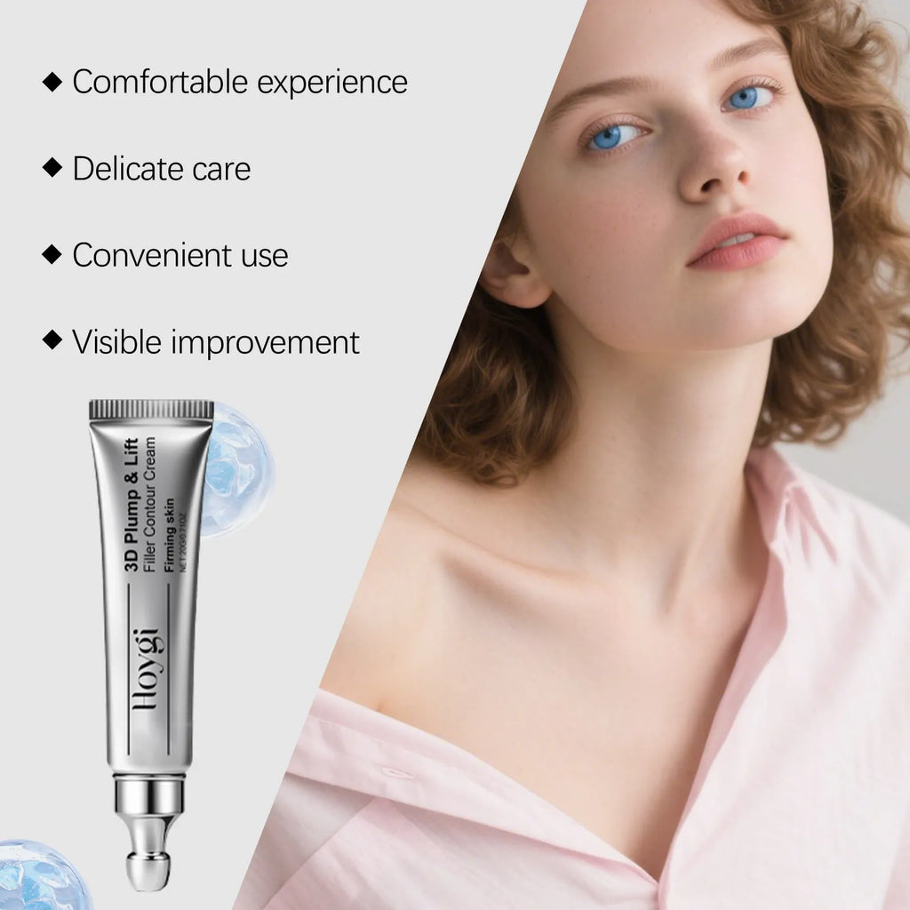 Moisturising eye cream in compact 3x13.3cm packaging with 20g formula containing ceramide EOS