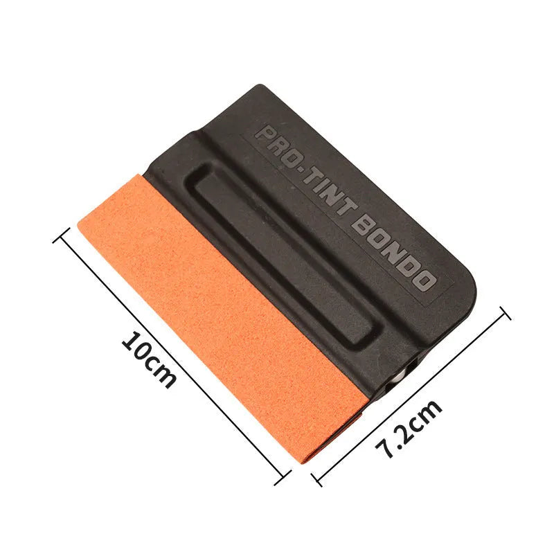 Car film scraper tool with magnetic attachment and multiple scraping head options