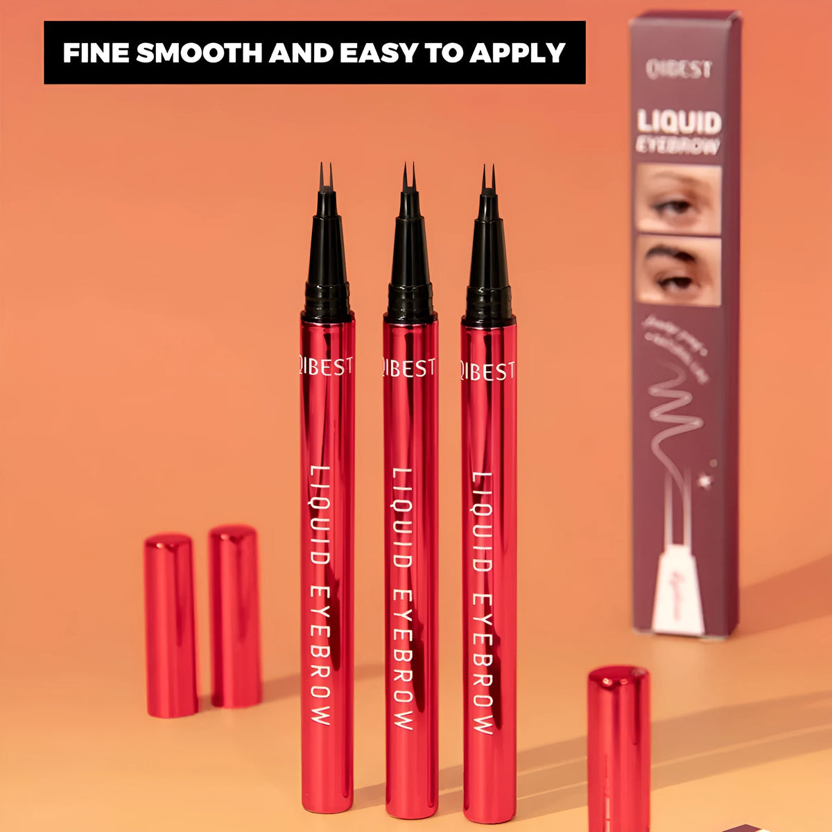 Waterproof oil resistant eyebrow pencil in brown, smudge-resistant standard specification, one piece