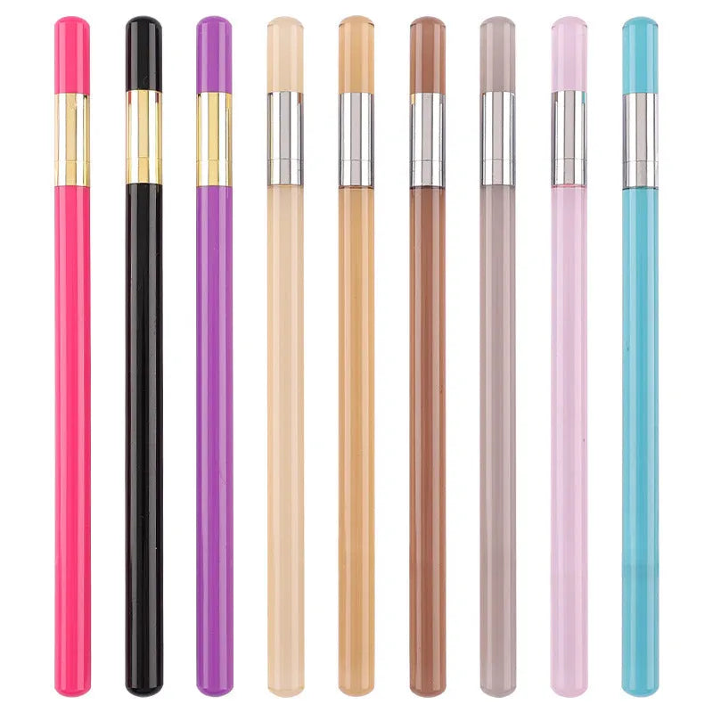 Transparent acrylic eternal pencil with alloy writing tip and plastic housing