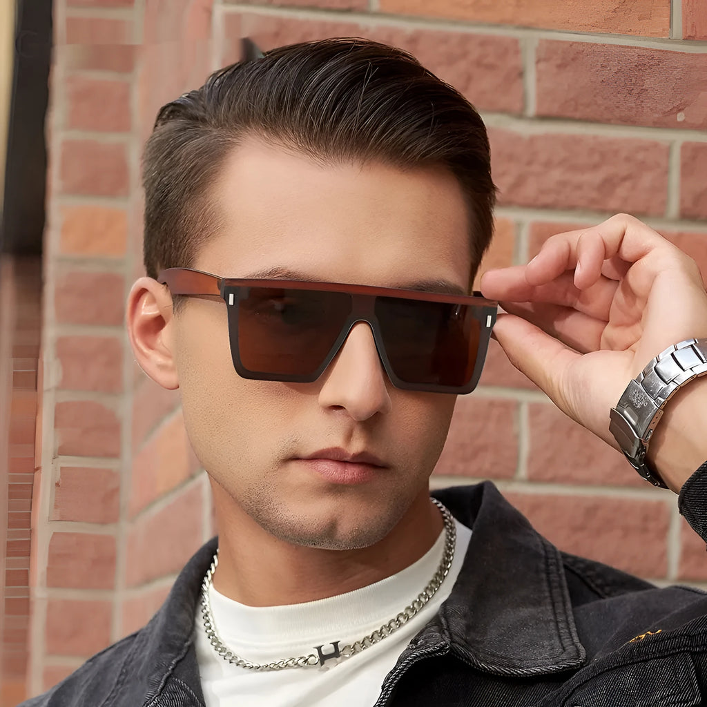 Polarised sunglasses in sand black frame with grey lens for outdoor sports and driving.