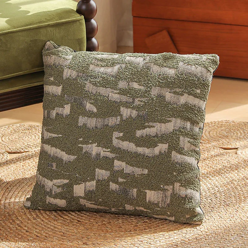 Yarn-dyed Jacquard cushion cover with detailed floral pattern in a 45x45cm square size.