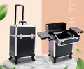 Large-capacity make-up trolley storage toolbox with EVA lining, 340 x 240 x 290 mm, in black, pink, or white