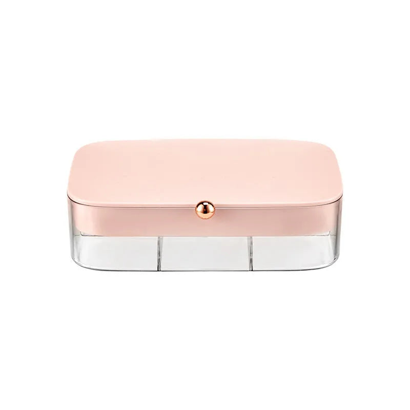 Modern minimalist jewelry storage box with multi-layer organisation in four colour options