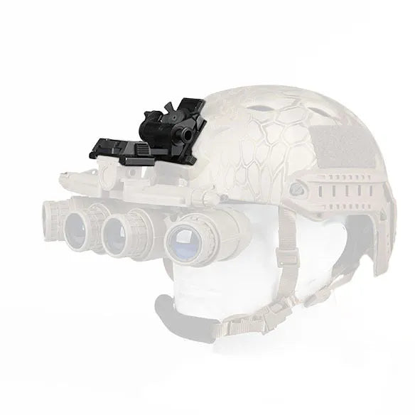 Metal alloy L4 G24 NVG fast helmet mount bracket with OPS breakaway base in strong dark earth