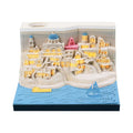 Santorini 3D notepad with special paper, 166 pages, 9 x 9 x 5cm Santorini beach building model