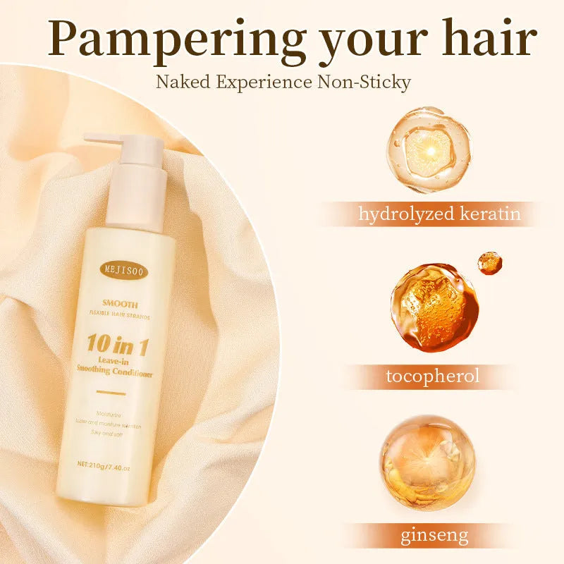 Wash-free Soft 10-in-1 Hair Conditioner bottle, 210g, for ladies.