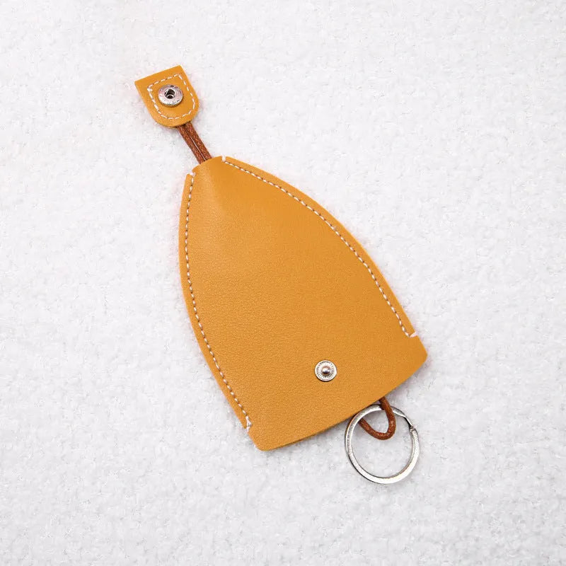 Cartoon design pull-out key case for car keys made from PU leather with pull-out tab