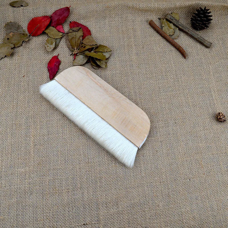 Wool art mounting brush in four different sizes for paste application and board shading
