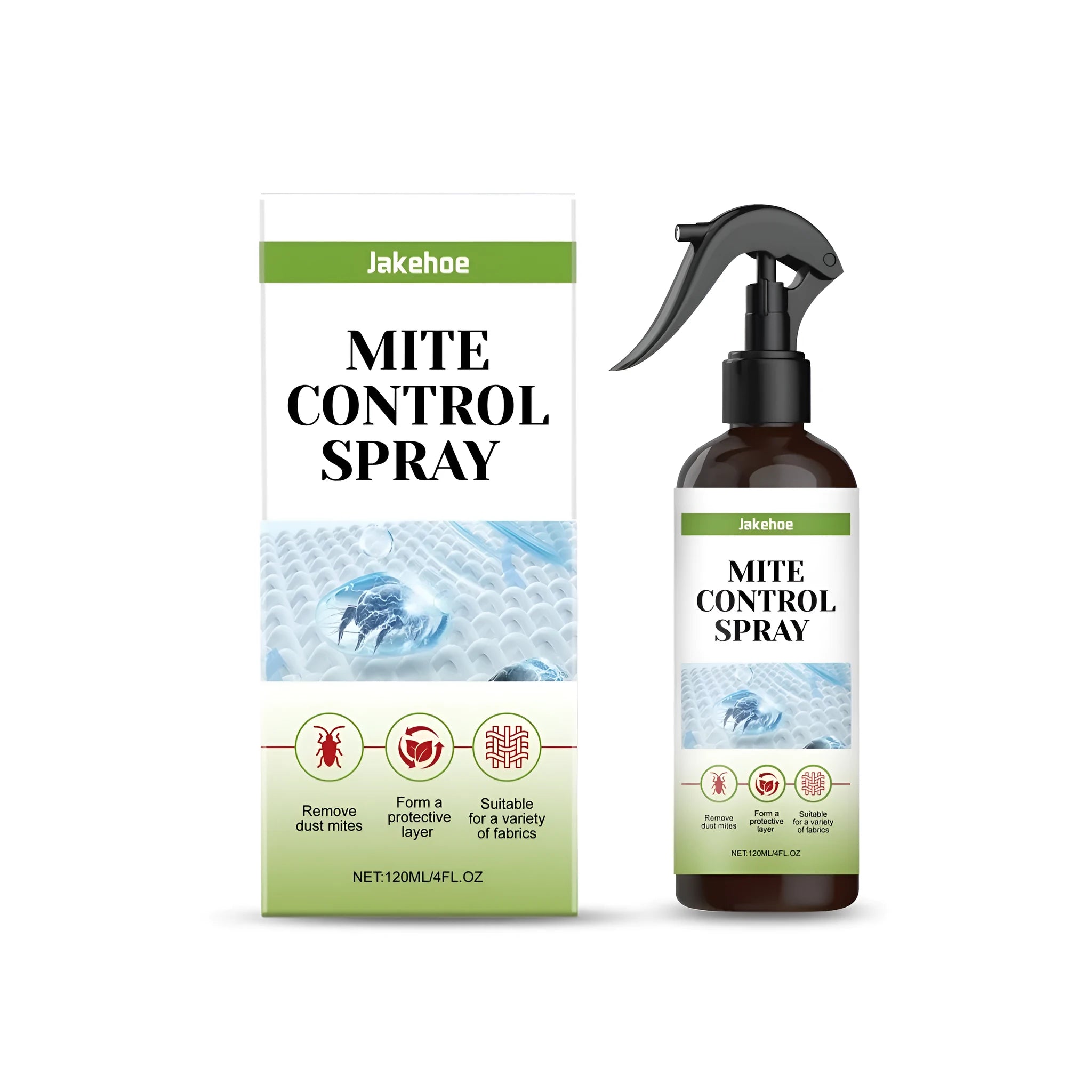 120ml mite control spray bottle with menthol formula for household pest treatment
