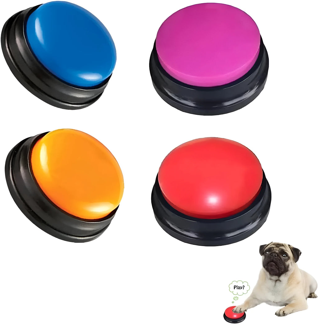 Voice recording pet training button with colour options and USB charging port