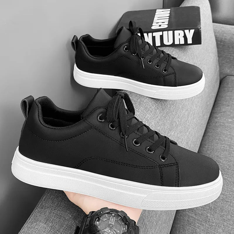 Men's Korean-style breathable low-top sneakers with rubber sole in three colour options