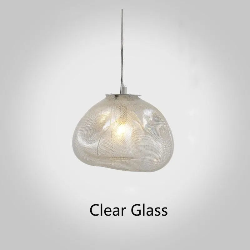 Modern European style glass decorative chandelier with transparent shade in two size options