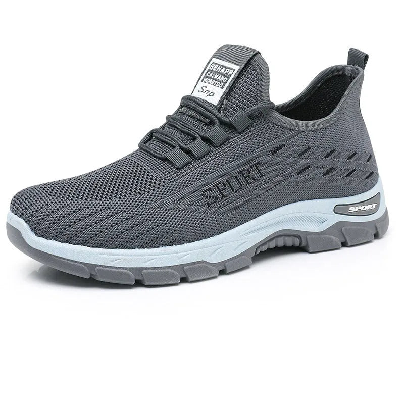 Lightweight casual sneakers with soft sole available in black, grey, brown, red and light purple for men and women