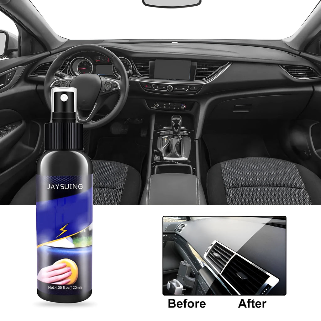 120ml car dashboard renovation cleaner bottle for dust-proof seat and interior care