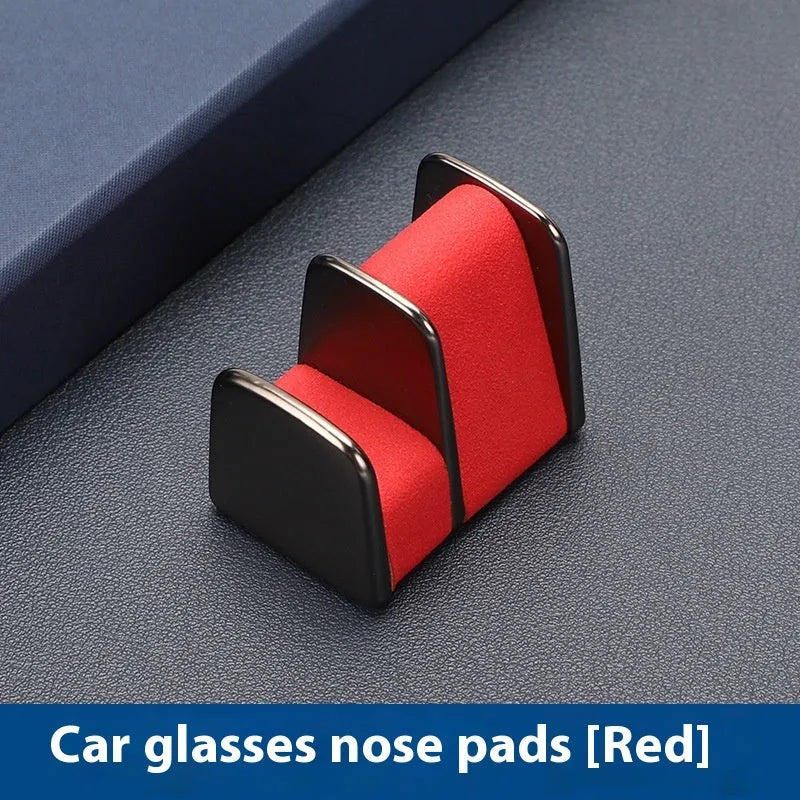 Car dashboard glasses clip holder in four colour options with compact design