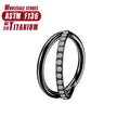 Titanium alloy nose ring stud shown in silver, gold, black and rose gold finishes with and without diamonds.