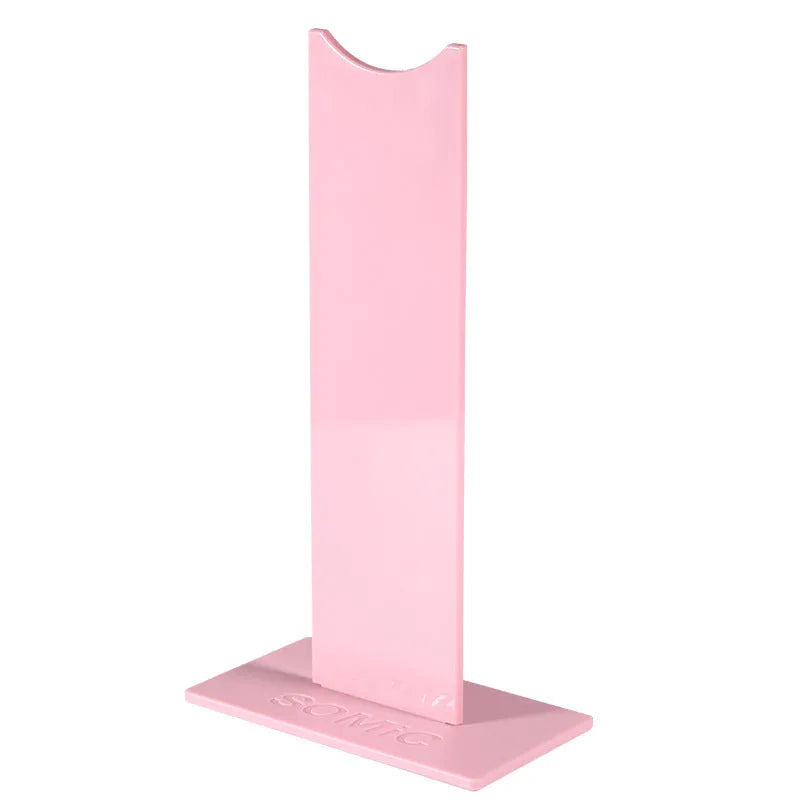 Pink and black detachable headphone stand bracket with silicone non-slip base