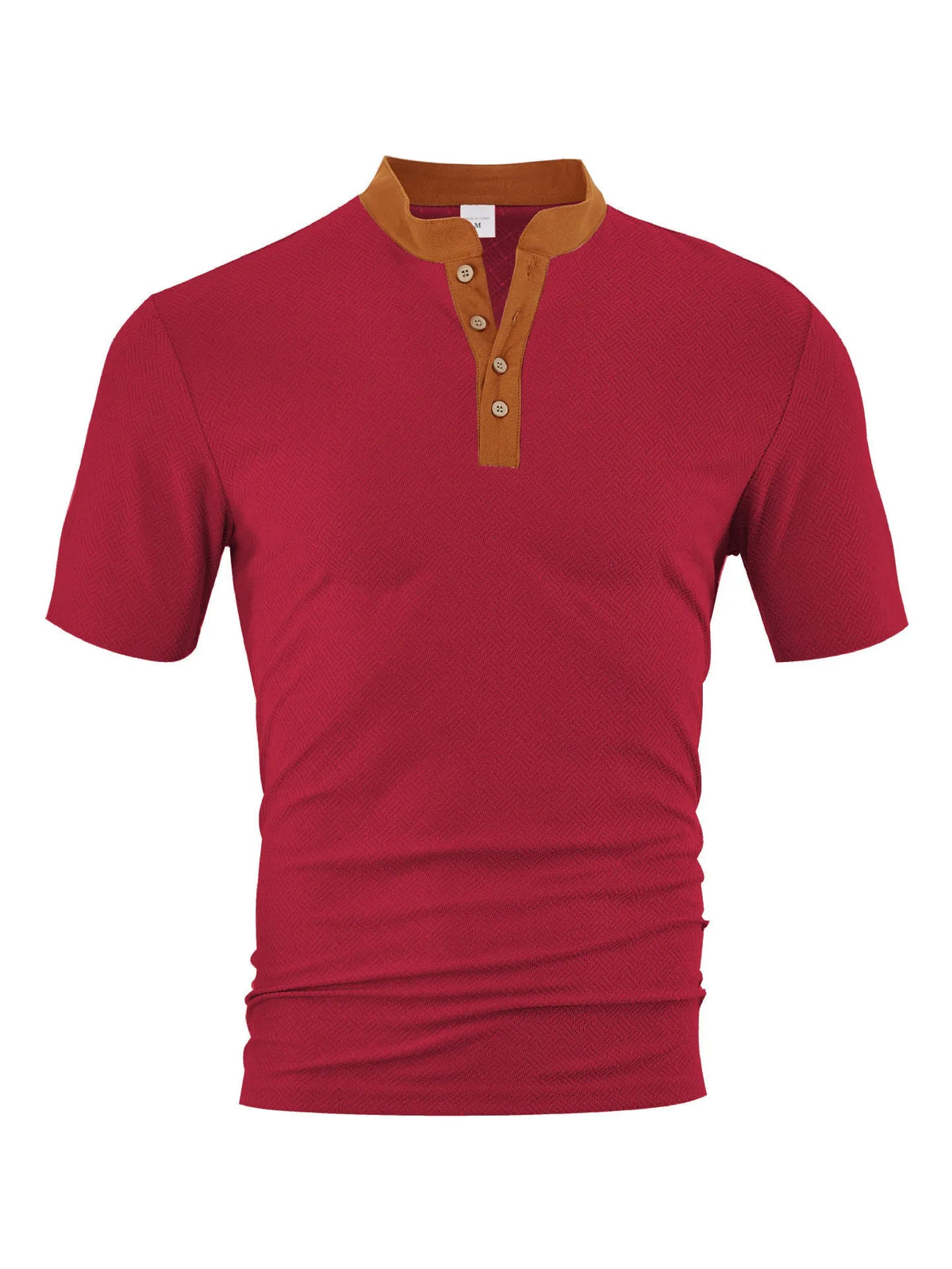 Men's loose fit short sleeve button-up shirt in polyester, available in six colours and sizes S to XXXL.