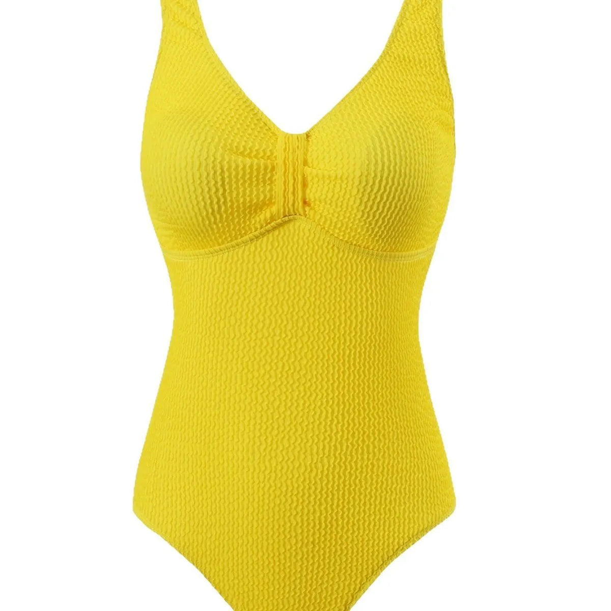 One-piece cover belly swimsuit in black, sleeveless polyester, sizes S-XXL