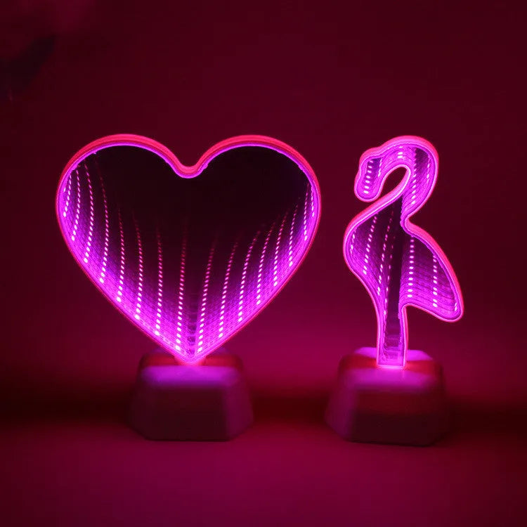Rose red LED double-sided love tunnel light made of plastic measuring 16x7x19cm