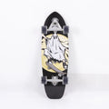 White wooden longboard skateboard with a 31-inch maple deck for street cruising.